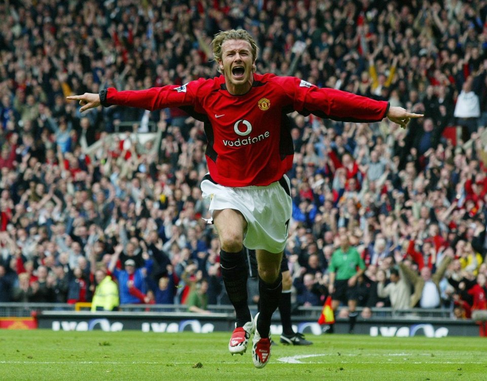 Beckham spent many years excelling at Old Trafford