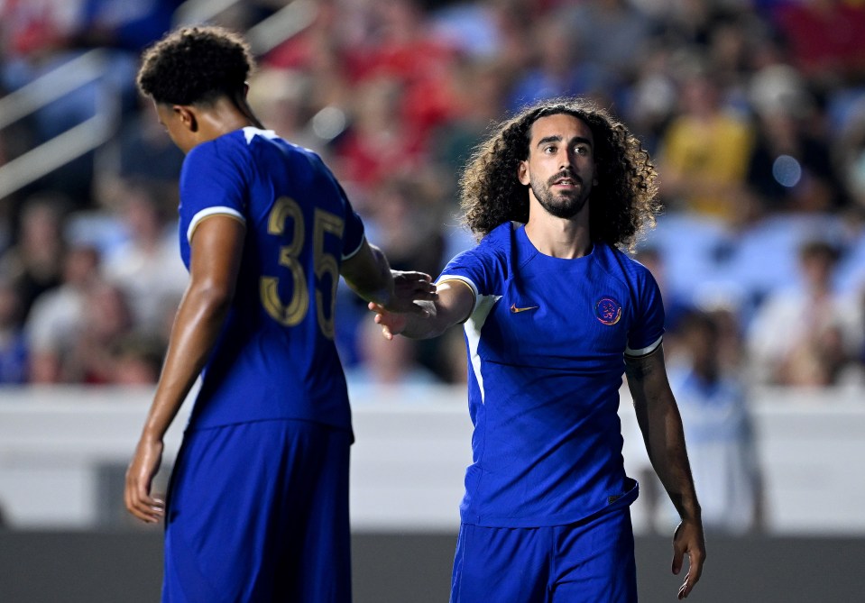 Fans were left baffled when Marc Cucurella came back on to replace him