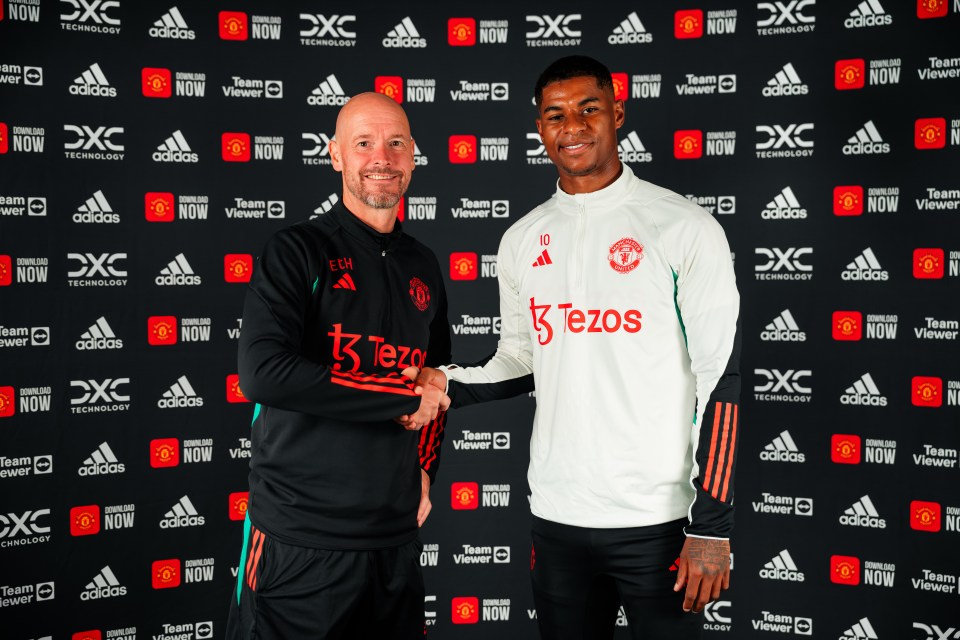 Rashford is excited to continue working under Erik ten Hag