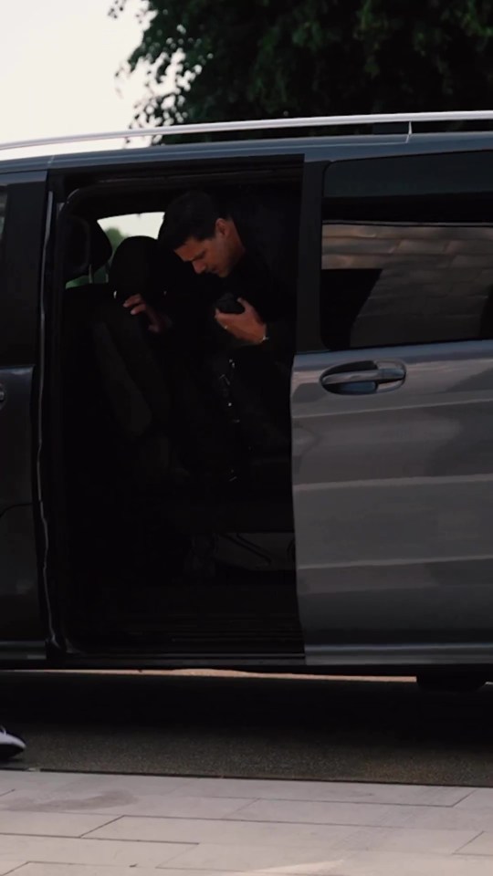 Mauricio Pochettino arrived for his first day at Chelsea in a black people carrier