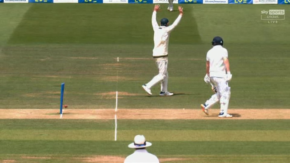 Carey quickly threw the ball at the stumps to controversially run him out