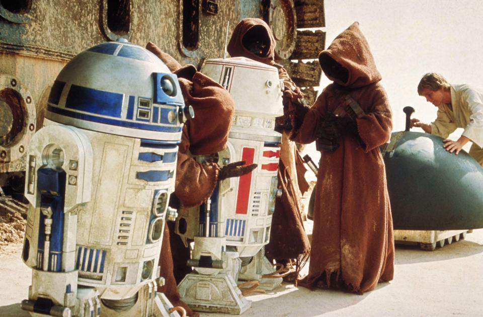 Jawas featured in the original Star Wars movie A New Hope in 1977