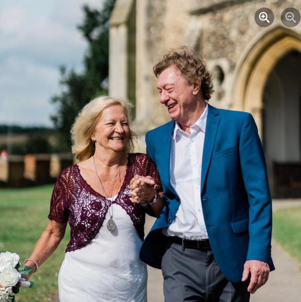 A fresh start for Sally Challen, with Dellon on their wedding day