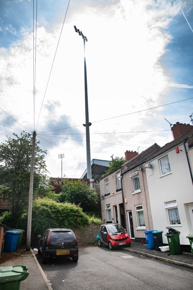 The cul-de-sac means fans don't crowd the roads on match days, although you still see the floodlights