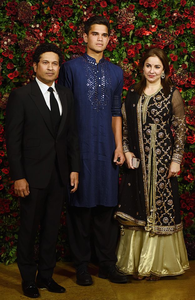 He is the son of former Indian cricket legend Sachin Tendulkar, pictured left