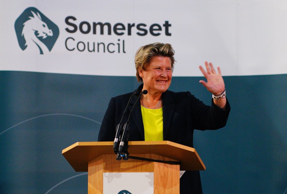 Sarah Dyke, the successful Lib Dem candidate in Somerton, speaks at the Bath & West Showground in Shepton Mallet, Somerset