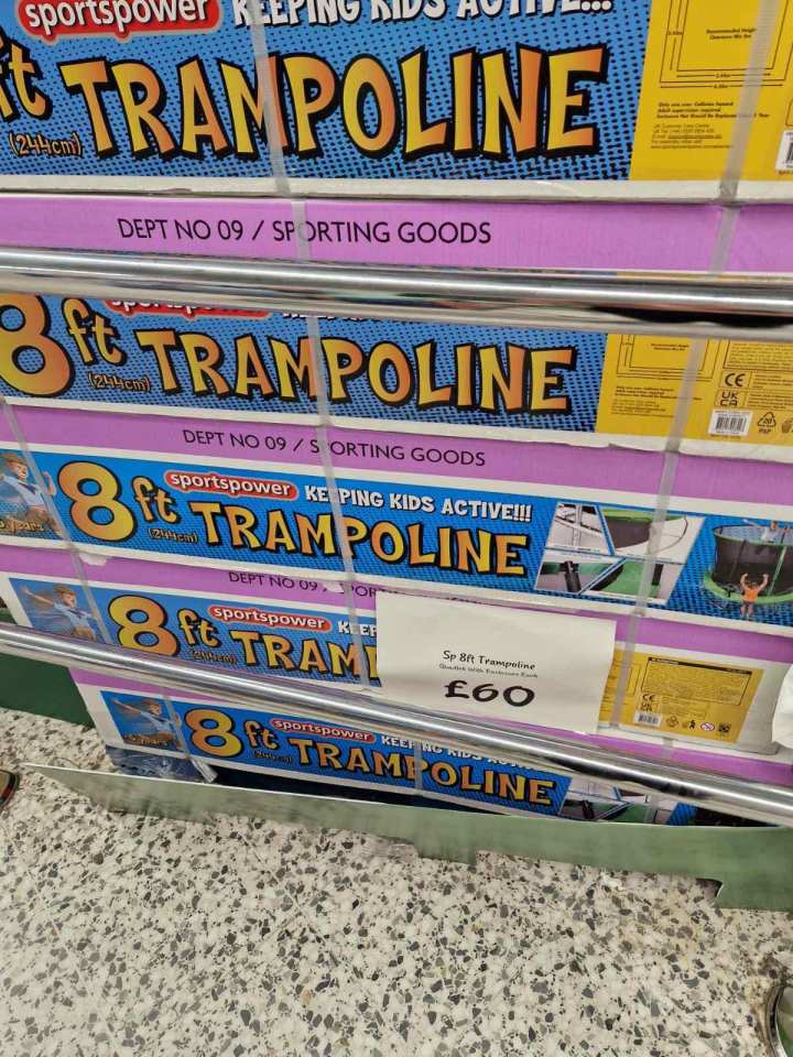 This 8ft trampoline was spotted in Asda in Bournemouth for £60 down from £120