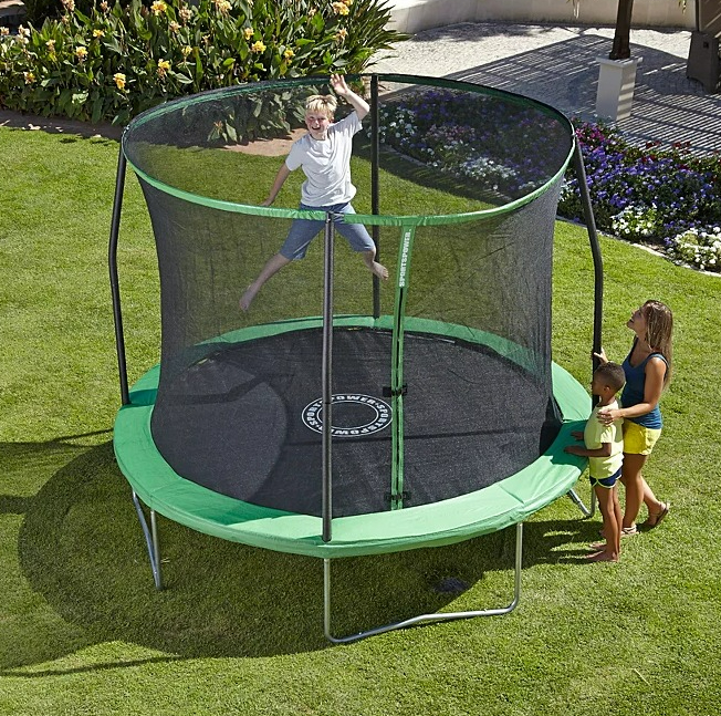 A bargain hunter spotted both the 8ft and 10ft trampolines discounted in her local store