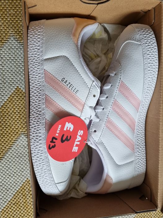 Bargain hunters are desperate to get to the high street, eager to nab trendy Adidas gazelle trainers, which are scanning at just £3 at the till