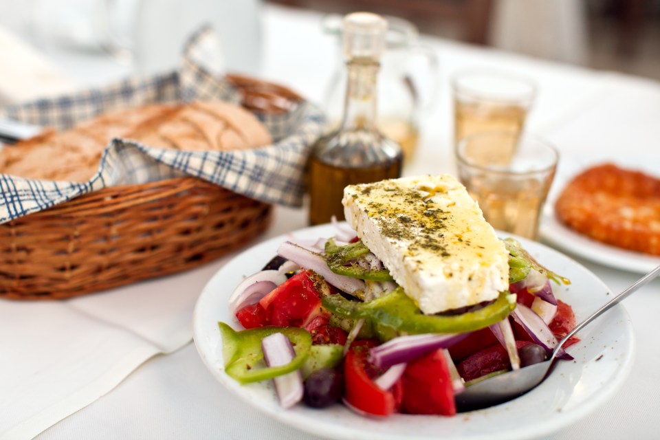 We loved the Greek salads loaded with feta