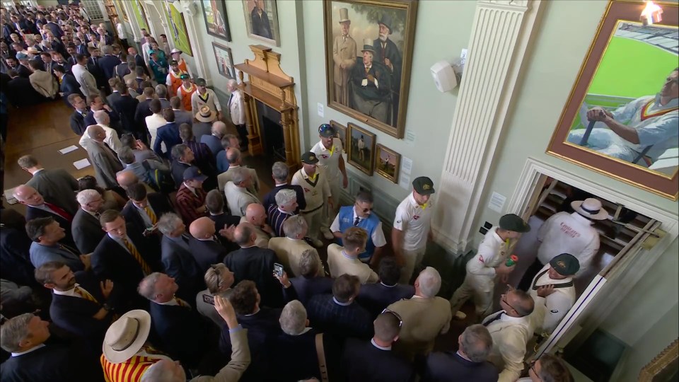 The Australia team were booed as they went through the Long Room with some players squaring up to Lord’s members