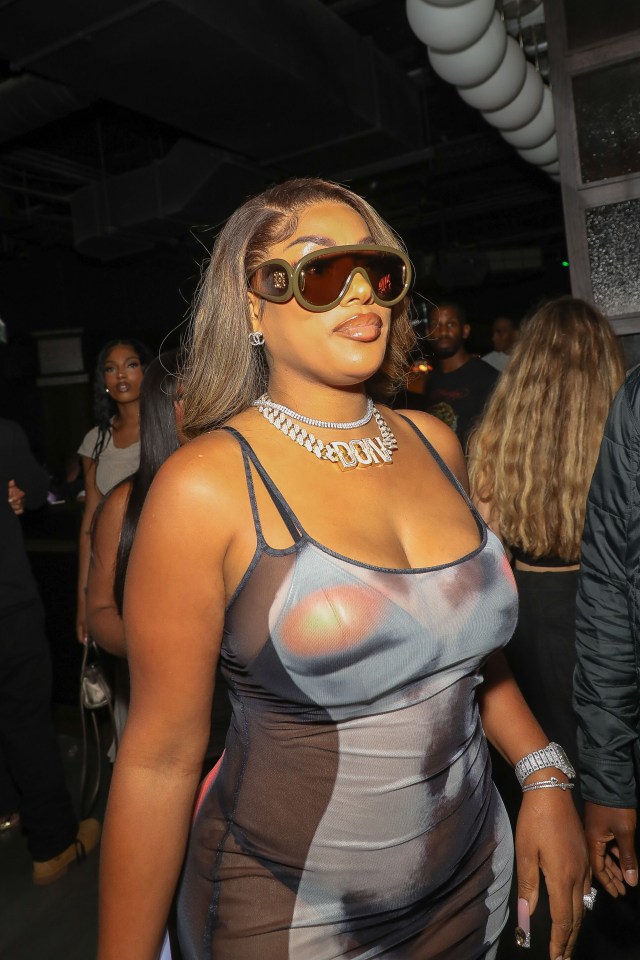 No one was mistaking the owner of this necklace as Stefflon Don celebrated the end of Wireless Festival 2023 in London's Covent Garden