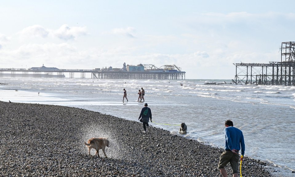 Brighter conditions were felt today, as seen here in Brighton, Sussex this morning