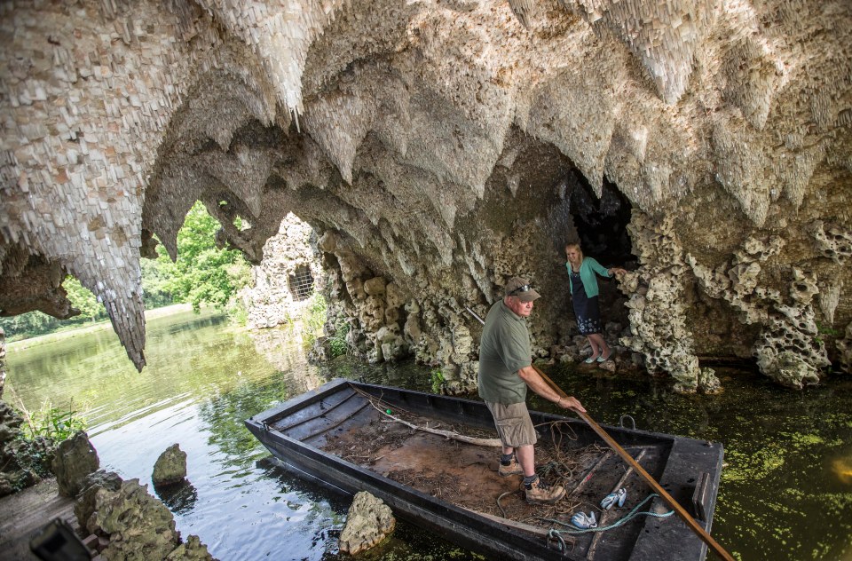 The grotto is made of more than 10,000 crystals and is the biggest in Europe