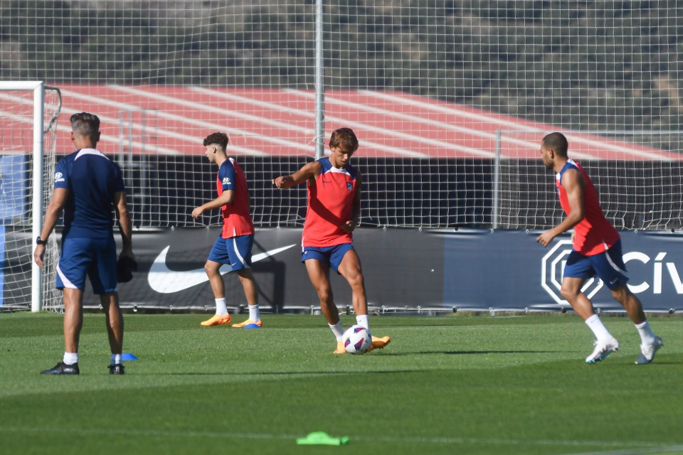 Joao Felix (C) has suffered a fresh snub at Atletico Madrid