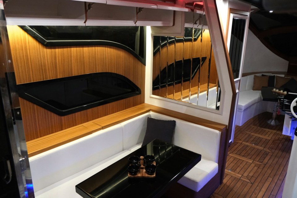 The larger Sealvan has two sitting areas, a kitchen, and sleeps up to four people