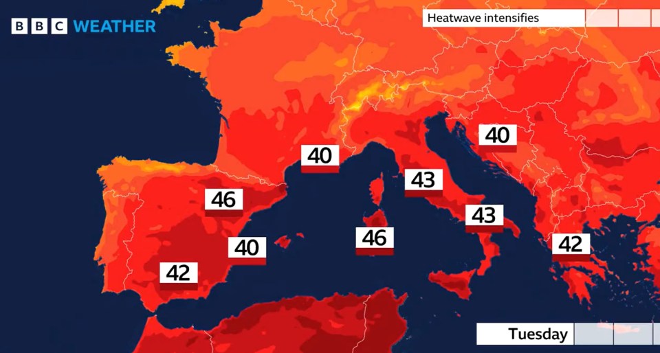 Temperatures are set to further intensify this week