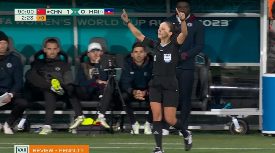 The referee checked the VAR monitor but did not give the spot-kick