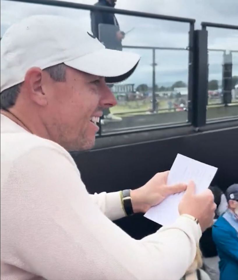 McIlroy engaged with fans after his Scottish open victory