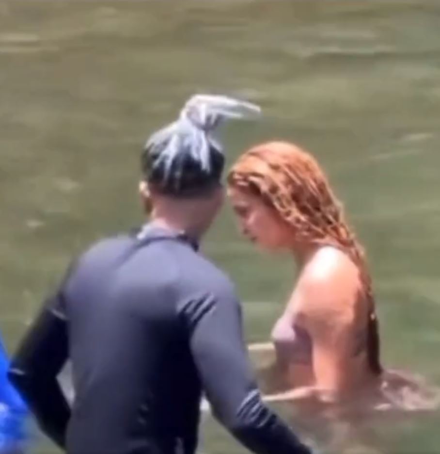 She was also seen taking a dip with singer Rauw Alejandro after he split from his fiance