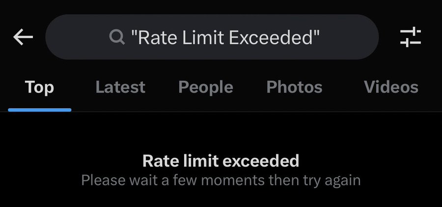 Thousands complained about exceeding the 'rate limit'