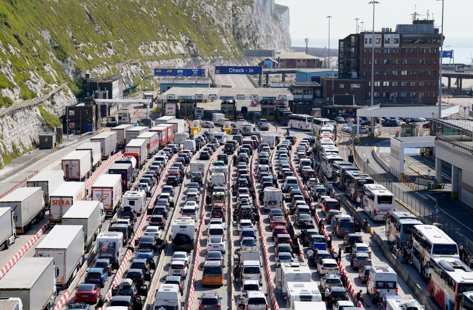 Passengers are facing up to a two-hour wait for checks by French border forces