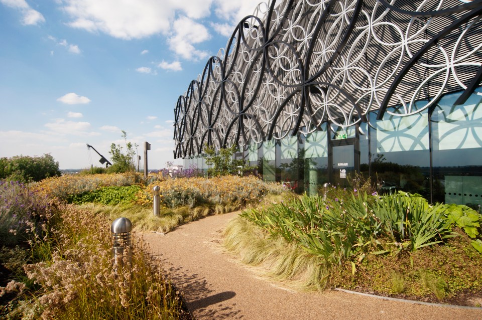 The secret rooftop is found on top of the Birmingham Library