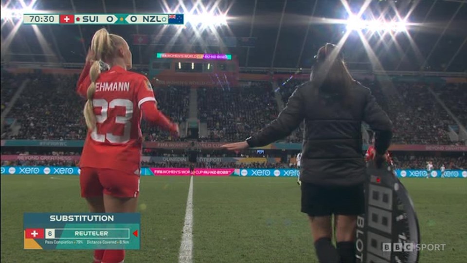 Alisha Lehmann made a substitute appearance at the Women's World Cup