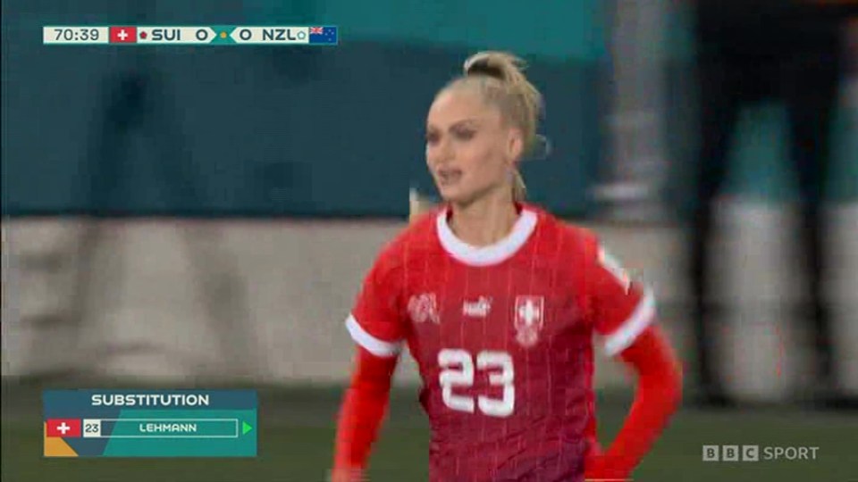 She came on for Switzerland against New Zealand