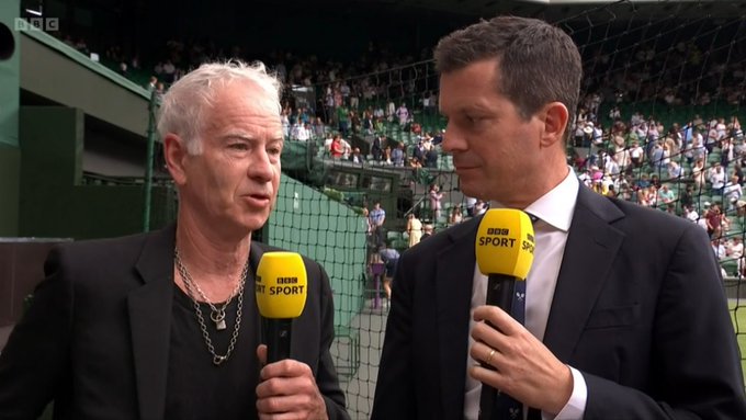 Wimbledon fans were distracted by John McEnroe’s bold look