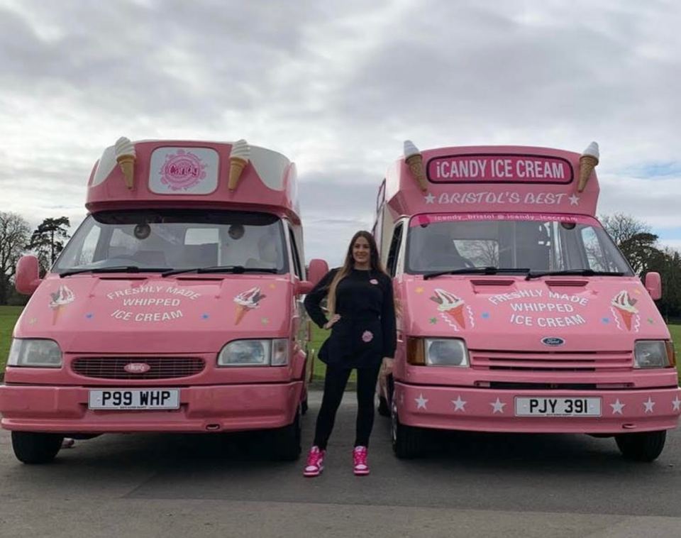 Natasha now has two pink ice cream vans in her fleet - and her and her partner have four between them