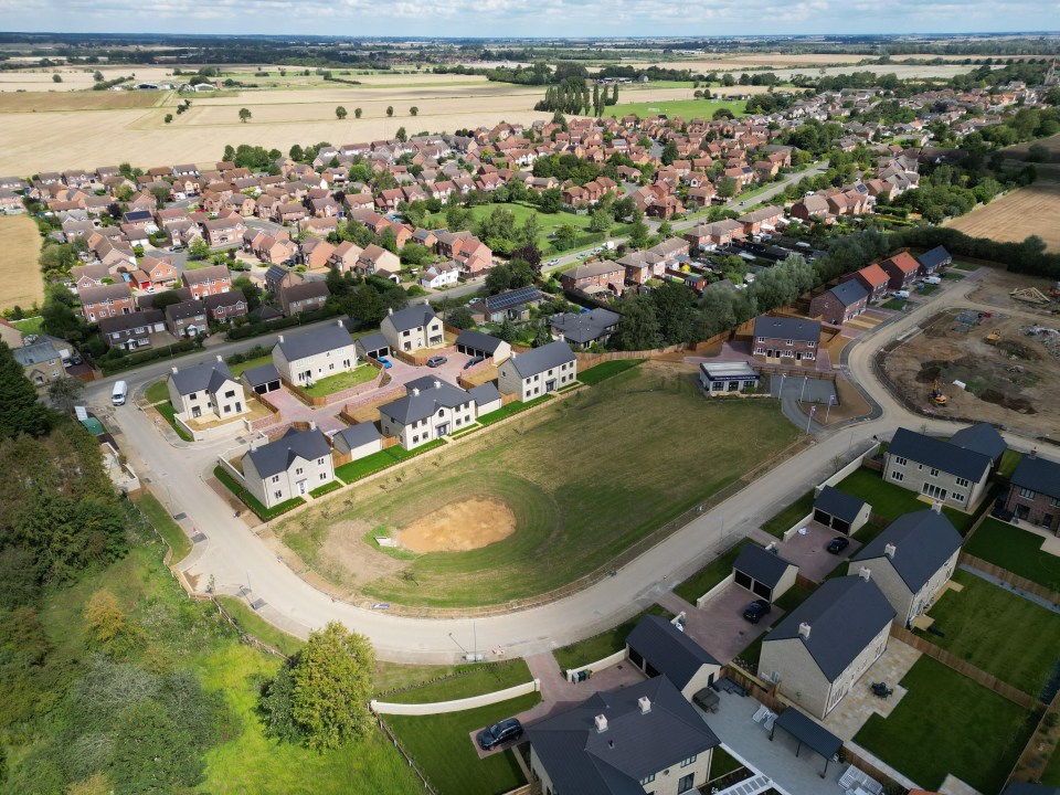 A newbuild estate in Langtoft, Lincolnshire, where South Kesteven District Council has bought 12 properties