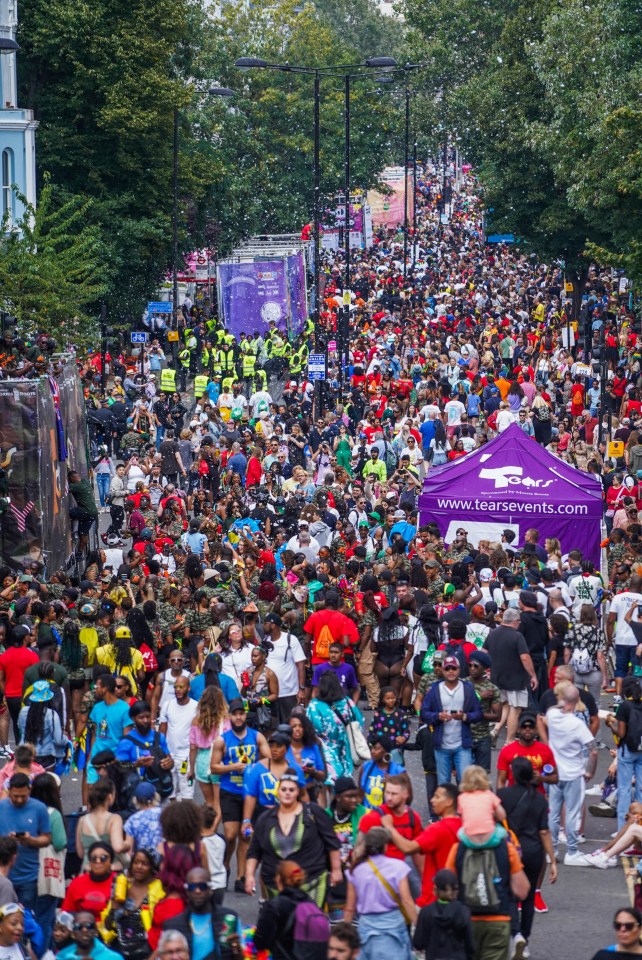 The streets around Ladbroke Grove were crammed with party-goers