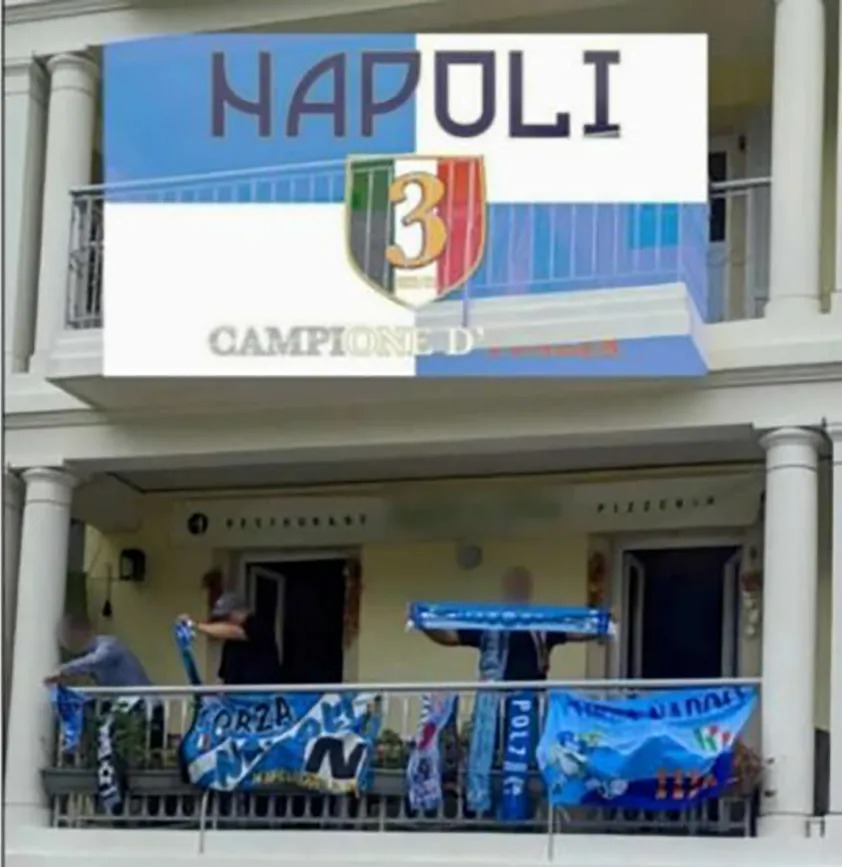 A notorious Italian gangster was snared by cops after being spotted celebrating Napoli's Serie A title win in Corfu