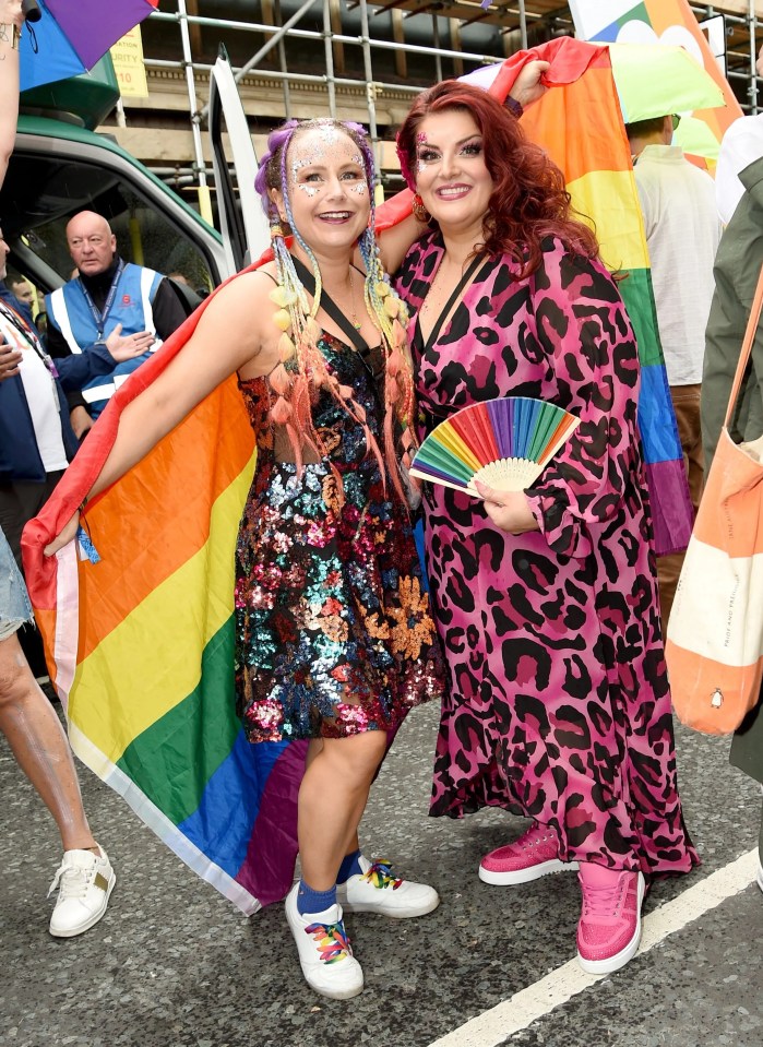 Jodie Prenger and Dolly-Rose Campbell took to the streets to join in the parade