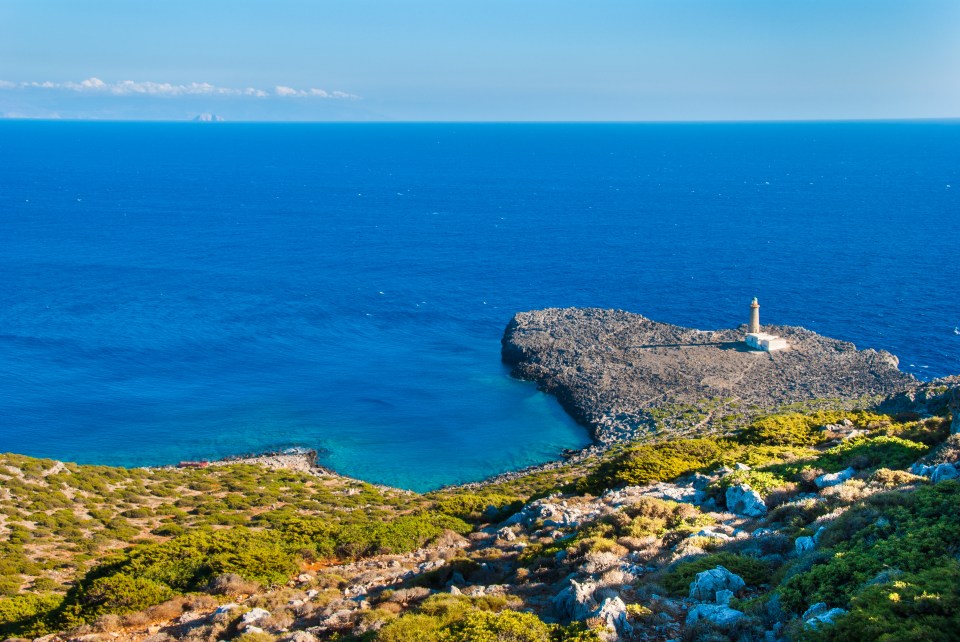 Antikythera is halfway between Crete and mainland Greece