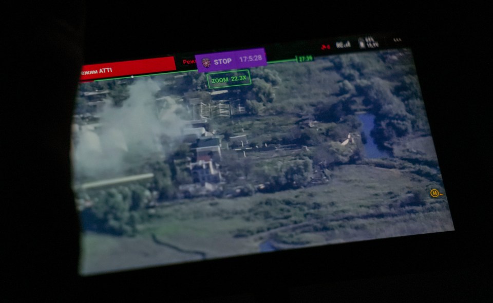 Incredible drone footage showed the 'successful' attack on Russian troops