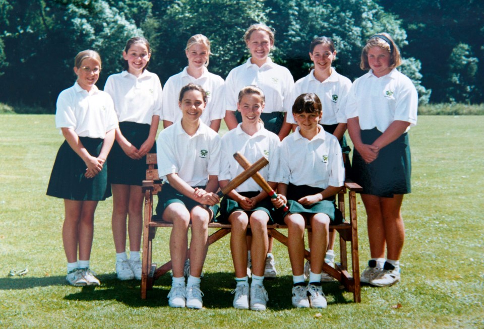 Kate Middleton, pictured left in front row, when she attended St Andrews School, in Pangbourne