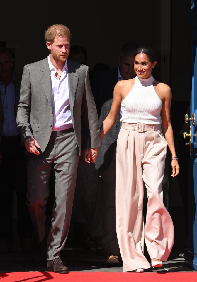 Harry was extremely nervous ahead of a red carpet event and leaned on Meghan for support