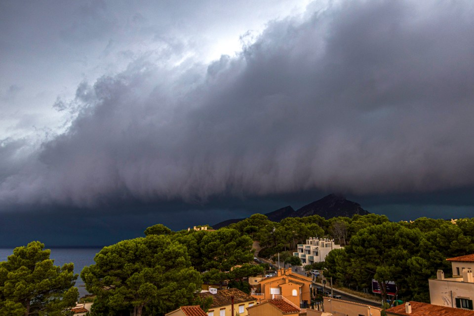 Storm clouds were seen rolling in last weekend