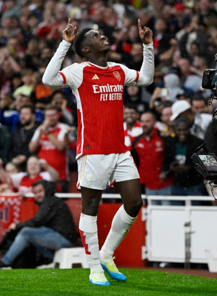 But Nketiah's goal was slammed by fans on social media