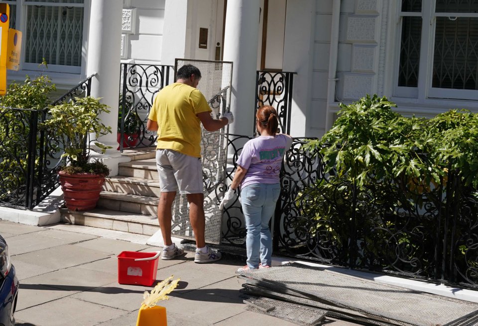 Security boards are being installed over hundreds of shops and houses