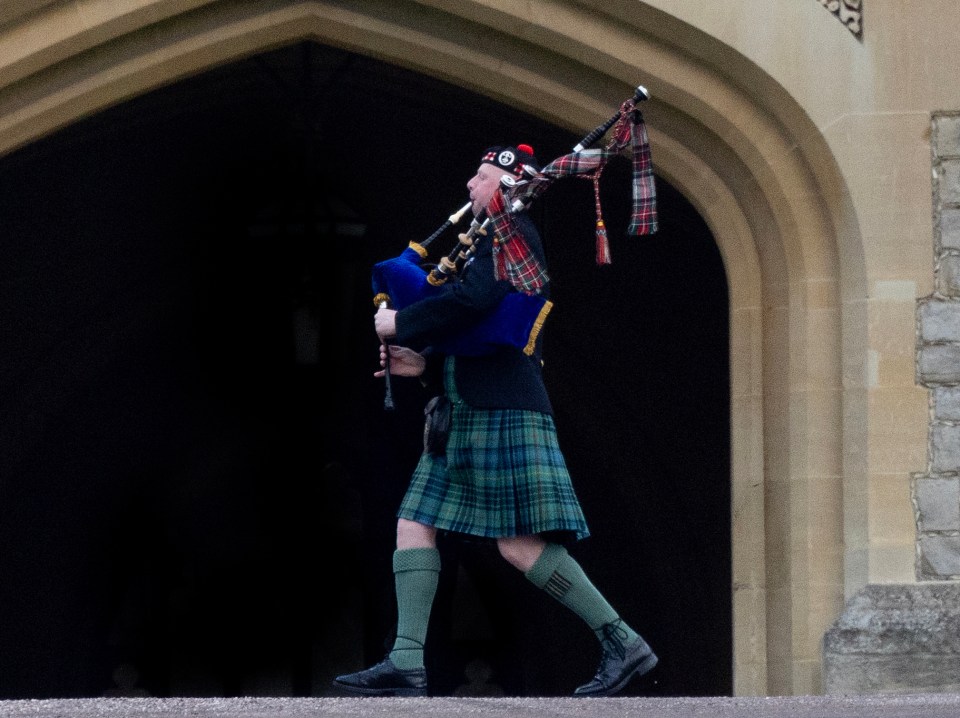 King Charles III continues his mum's tradition by having a piper play at breakfast time at Windsor Castle