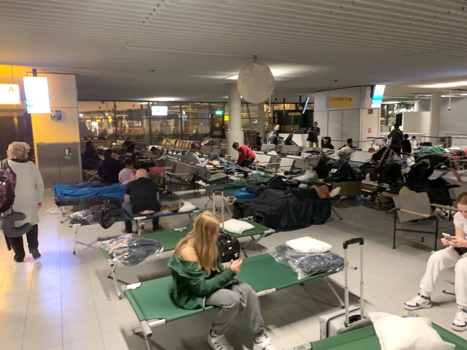 Passengers were stranded overnight in many airports