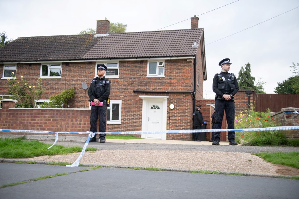 Police patrols have been continuing outside the home where the body was found