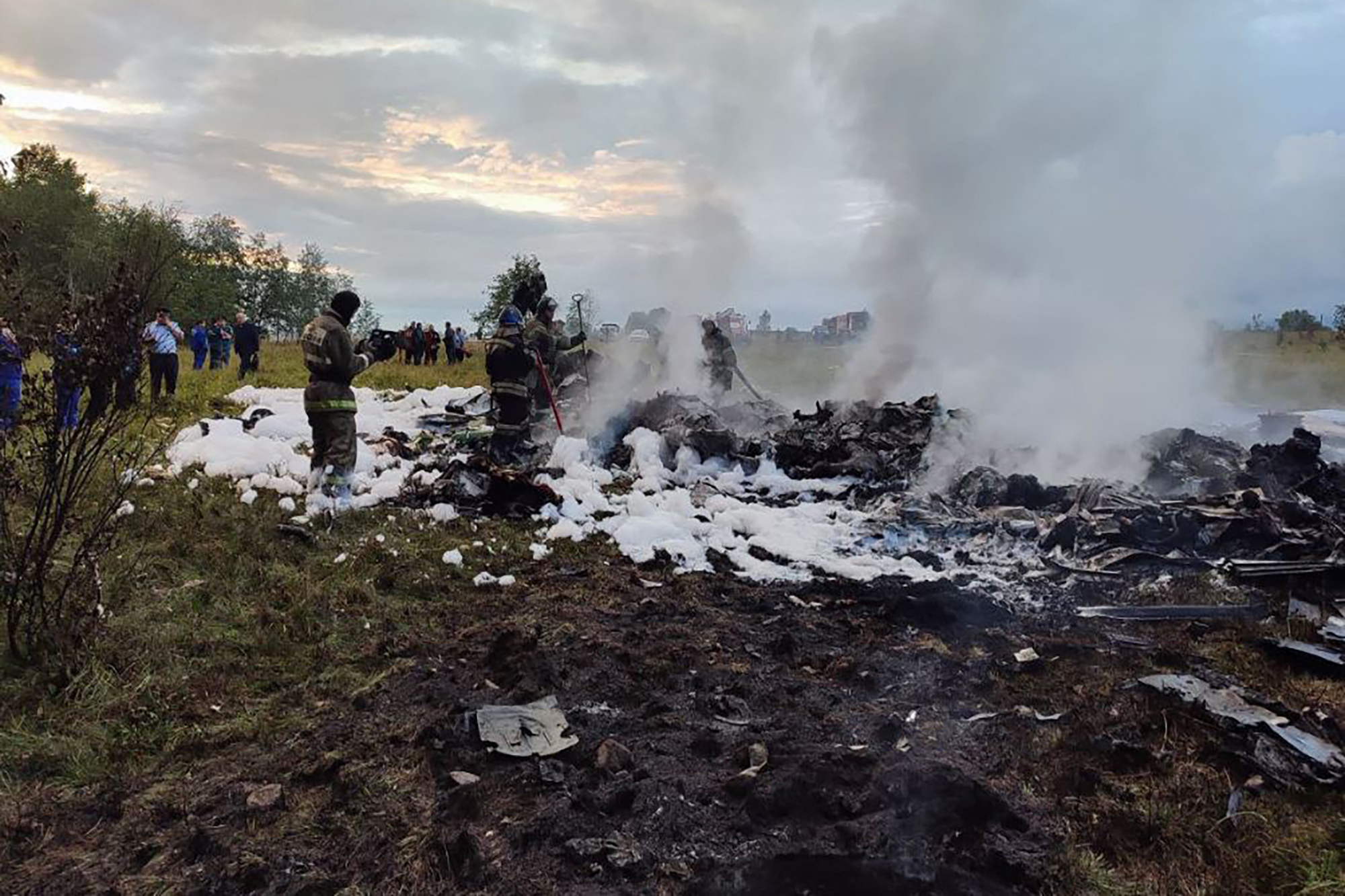 The plane was reduced to charred, mangled metal