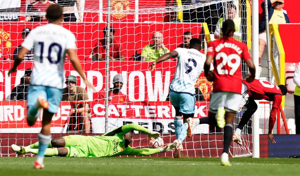 Onana was slammed after Nottingham Forest opened the scoring with Taiwo Awoniyi