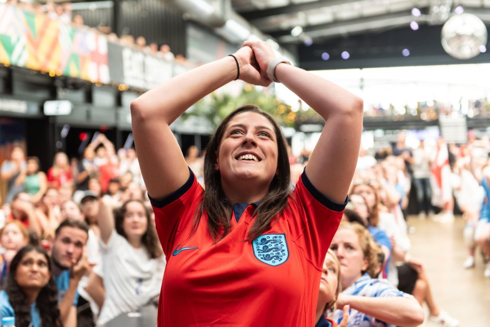 England fans got behind the Lionesses in the semi-final