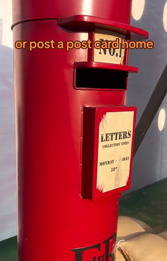 The beach has it's own postbox for postcards too