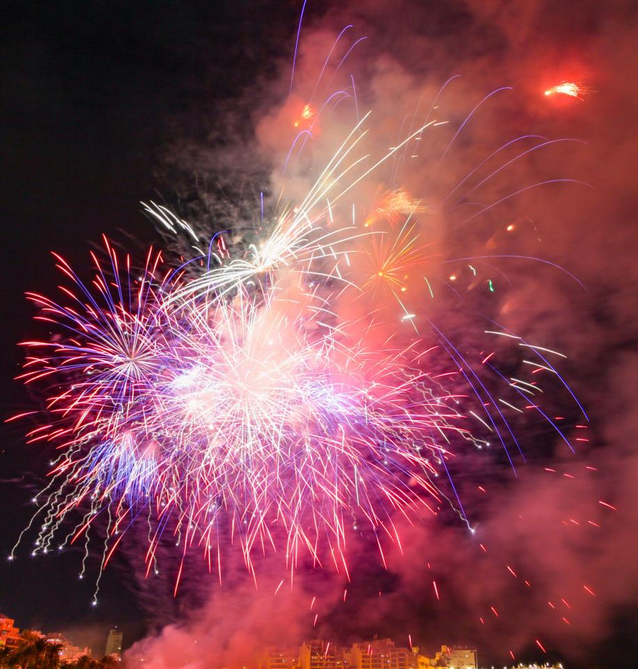 The fiesta ends with a huge fireworks display